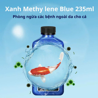 Dung Dịch Đậm Đặc Xanh Methy Lene Blue 235ml Xử Lý Và Phòng Ngừa Các Bệnh Ngoài Da Cho Cá, Sát Khuẩn