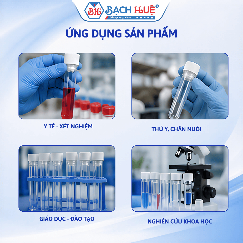 Bịch 500 Cái Ống Nghiệm Trắng Có Nắp Đậy 5ml – Ống Nghiệm Nhựa PP Lưu Mẫu Phòng Thí Nghiệm Cao Cấp