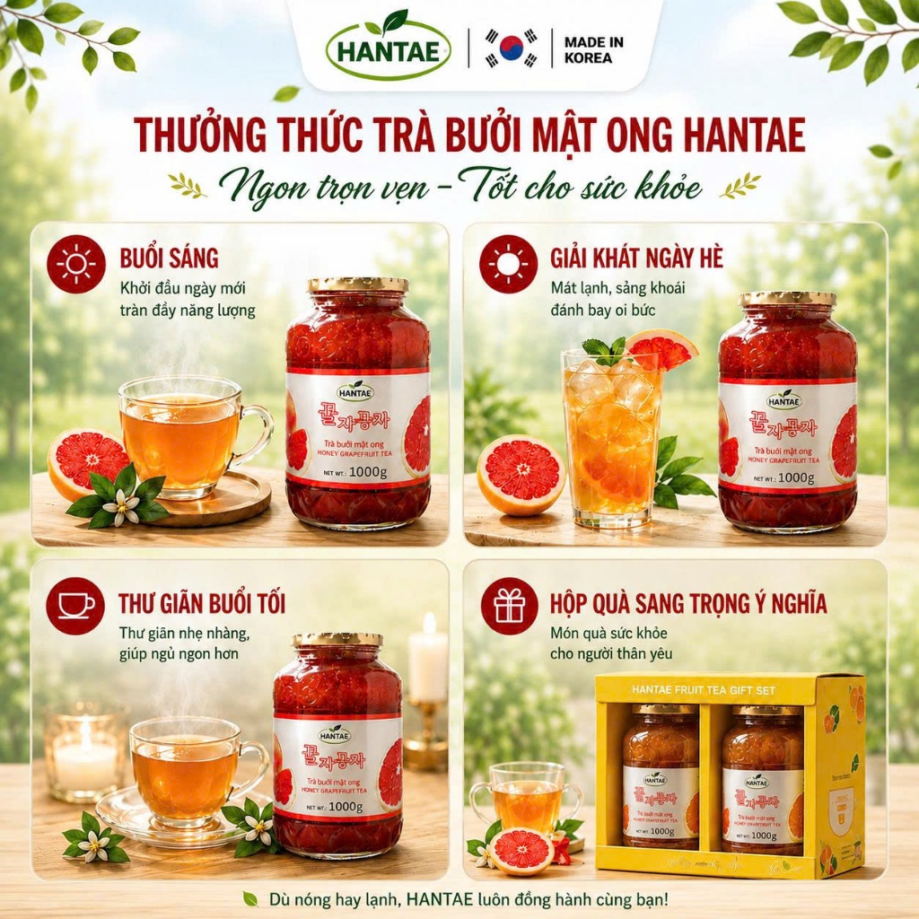Trà Bưởi Mật Ong Hantae (Vị Đắng) -  Thức Uống Cho Người Sành