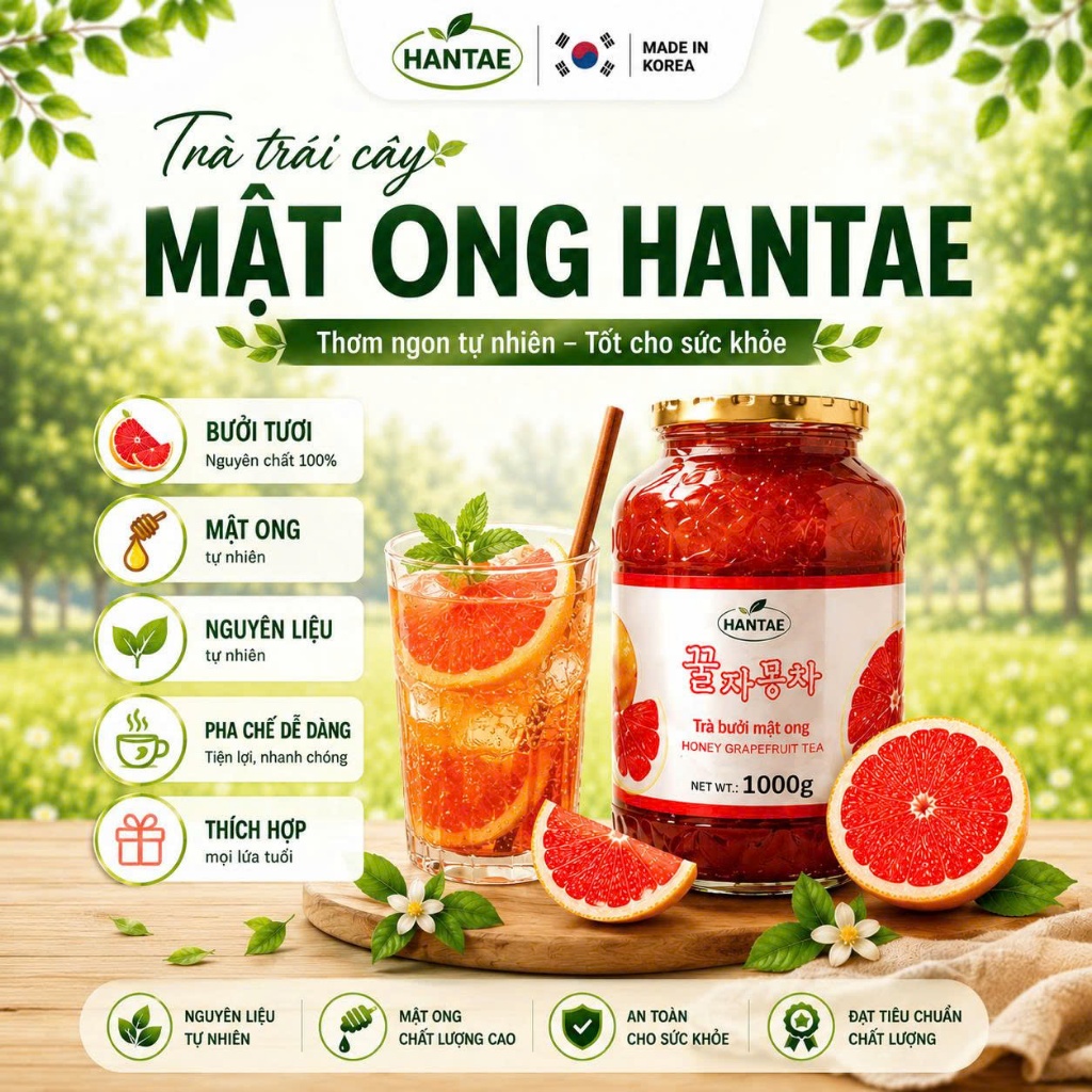 Trà Bưởi Mật Ong Hantae (Vị Đắng) -  Thức Uống Cho Người Sành