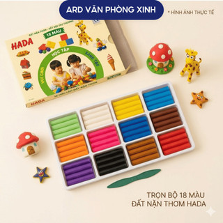 Đất Nặn Thơm Hada Hoa Đào Nhiều Màu Đất Sét Kèm Đồ Nhựa Tạo Hình An Toàn Cho Bé d2