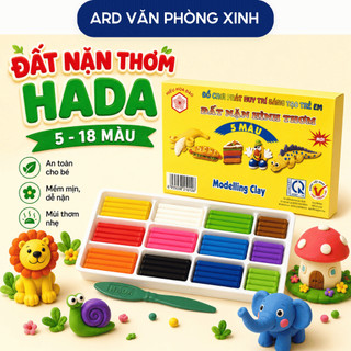 Đất Nặn Thơm Hada Hoa Đào Nhiều Màu Đất Sét Kèm Đồ Nhựa Tạo Hình An Toàn Cho Bé d2