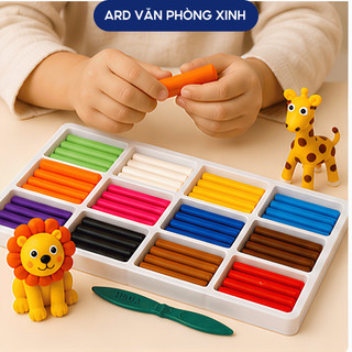 Đất Nặn Thơm Hada Hoa Đào Nhiều Màu Đất Sét Kèm Đồ Nhựa Tạo Hình An Toàn Cho Bé d2