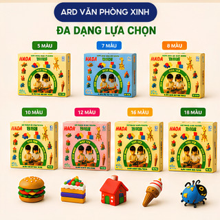 Đất Nặn Thơm Hada Hoa Đào Nhiều Màu Đất Sét Kèm Đồ Nhựa Tạo Hình An Toàn Cho Bé d2