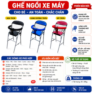 Ghế ga xếp sắt sơn tĩnh điện xám , an toàn đi xe máy ( KHÁCH ĐỌC KỸ MÔ TẢ )