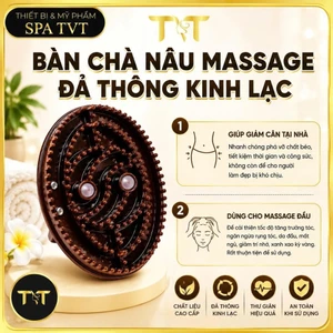 Bàn Chà Nâu Đả Thông Kinh Lạc, Massage Toàn Thân, Bàn Chải Massage Body Dưỡng Sinh Spa TVT