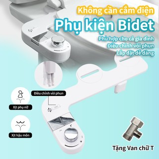 Angelmore Bidet gắn bồn cầu Không Cần Điện Vòi Phun Kép, Tự Làm Sạch, Điều Chỉnh Lưu Lượng, Tặng Van Chữ T Dễ Lắp Đặt 13