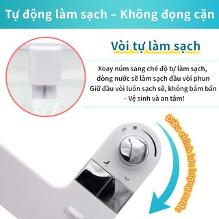 Angelmore Bidet gắn bồn cầu Không Cần Điện Vòi Phun Kép, Tự Làm Sạch, Điều Chỉnh Lưu Lượng, Tặng Van Chữ T Dễ Lắp Đặt 13