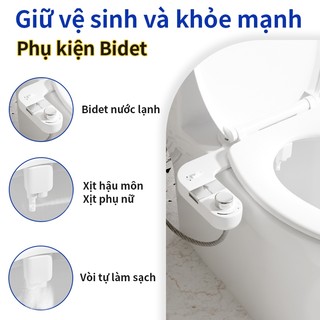 Angelmore Bidet gắn bồn cầu Không Cần Điện Vòi Phun Kép, Tự Làm Sạch, Điều Chỉnh Lưu Lượng, Tặng Van Chữ T Dễ Lắp Đặt 13