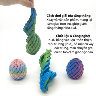 Đồ Chơi Trứng Rồng 3D Xoay Biến Hình Twisty Fidget Dragon Egg | Đồ Chơi Xếp Hình Xoắn Ốc Giảm Căng Thẳng Cho Trẻ Em