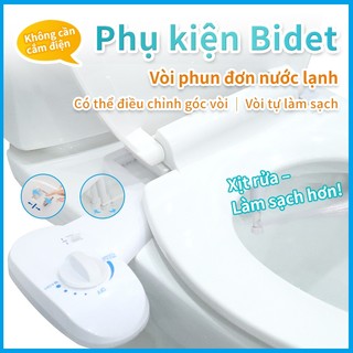 Angelmore Bidet Vòi xịt rửa vệ sinh – Không Cần Điện, Vòi Phun Đơn Nước Lạnh, Có Thể Điều Chỉnh Áp Lực Nước,800