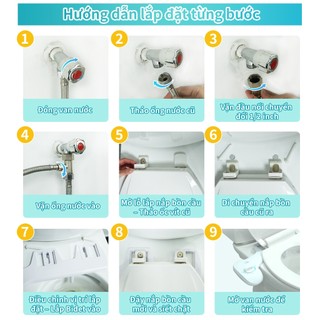Angelmore Bidet Vòi xịt rửa vệ sinh – Không Cần Điện, Vòi Phun Đơn Nước Lạnh, Có Thể Điều Chỉnh Áp Lực Nước,800