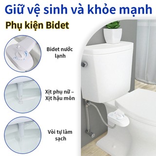 Angelmore Bidet Vòi xịt rửa vệ sinh – Không Cần Điện, Vòi Phun Đơn Nước Lạnh, Có Thể Điều Chỉnh Áp Lực Nước,800