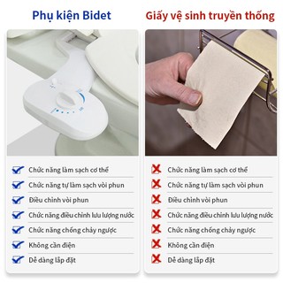 Angelmore Bidet Vòi xịt rửa vệ sinh – Không Cần Điện, Vòi Phun Đơn Nước Lạnh, Có Thể Điều Chỉnh Áp Lực Nước,800