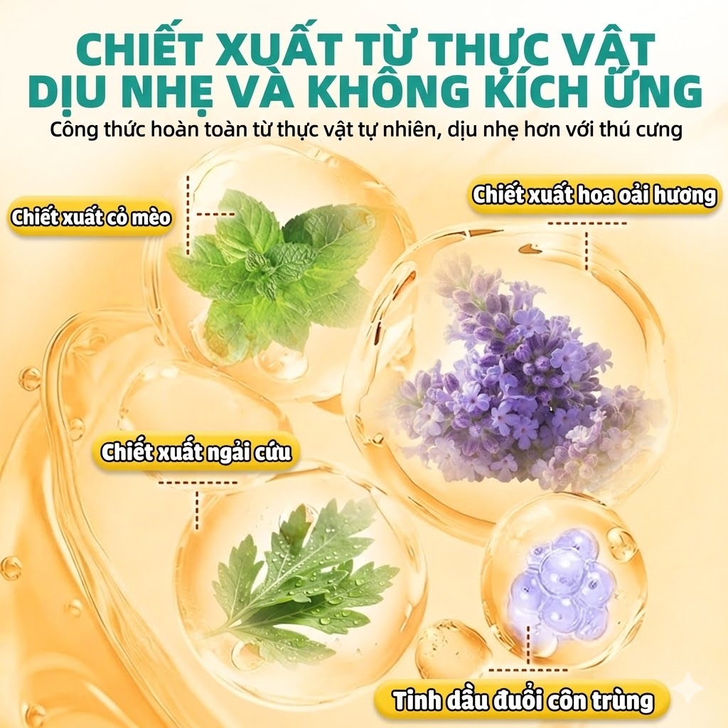 Hegen Pet Dung Dịch Nhỏ Gáy Bảo Vệ Cả Tháng Ngăn Ve Bọ Chét Hỗ Trợ Xua Rận Rận Tai Giảm Ngứa Cho Cún Mèo