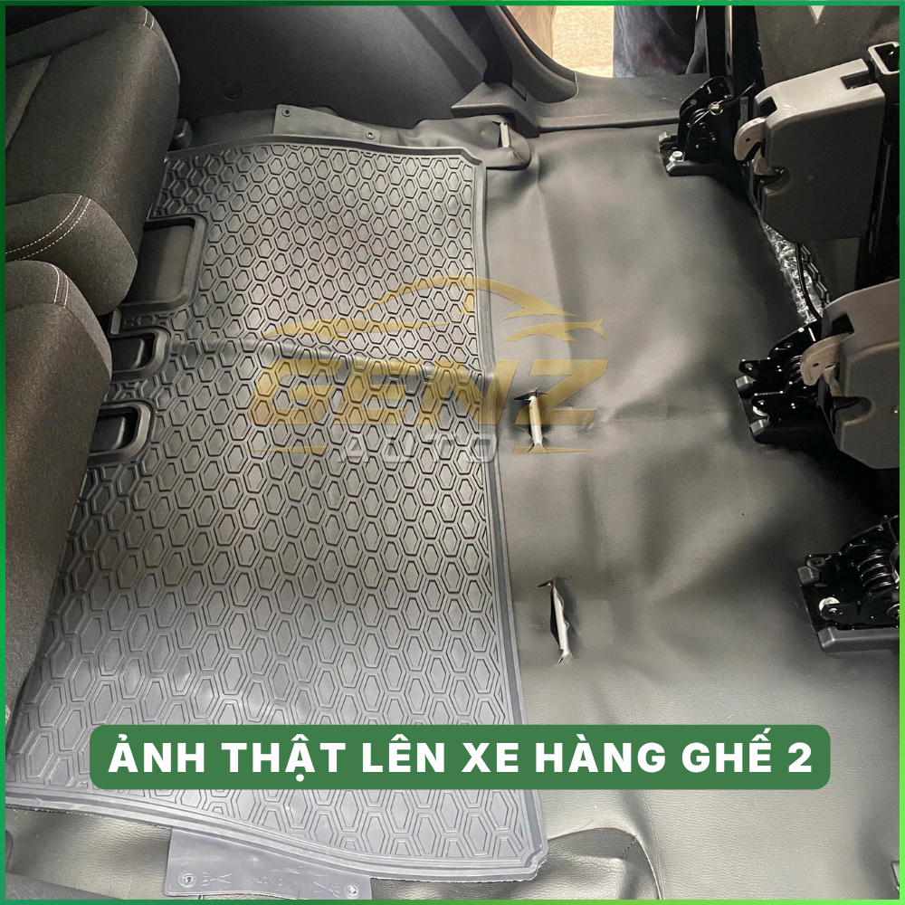 Thảm lót sàn Limo Green/ MPV 7 - Cao su đúc nguyên khối Không mùi, Chuẩn khớp form xe, chống thấm nước, dày 1cm