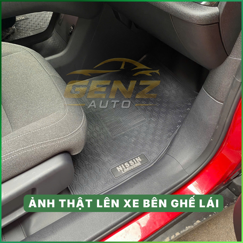 Thảm lót sàn Limo Green/ MPV 7 - Cao su đúc nguyên khối Không mùi, Chuẩn khớp form xe, chống thấm nước, dày 1cm