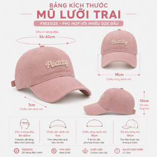 Mũ Lưỡi Trai Unisex Chữ Thêu Basic | Mũ Nam Nữ Form Chuẩn, Phong Cách Hàn Quốc