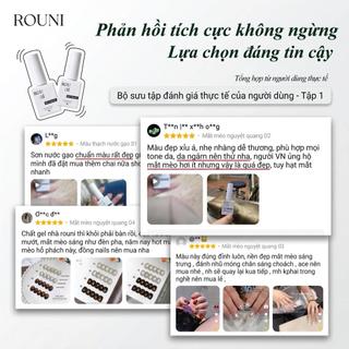 ROUNI Sơn Gel Móng Velvet Rose Hồng Pastel Trong Veo Bền Màu Chuẩn Salon