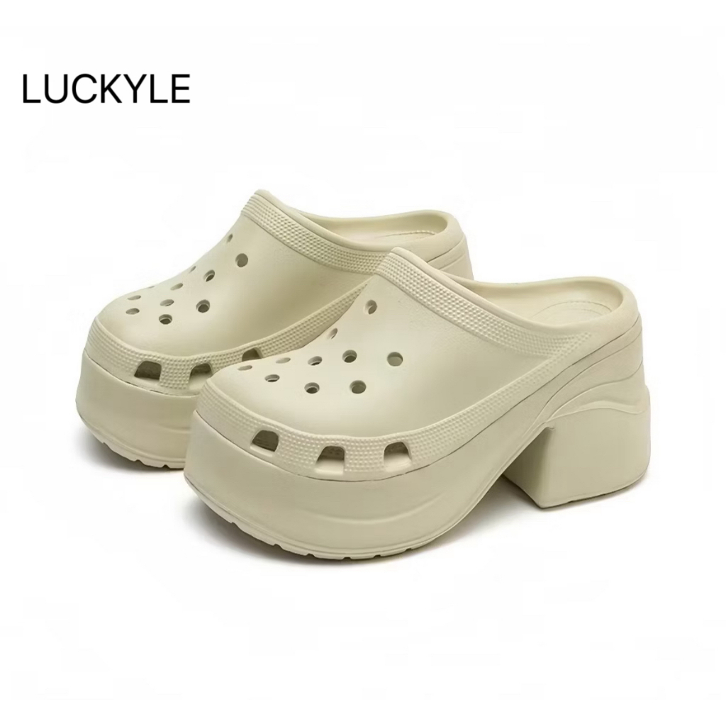 [Tặng charm] Dép sục để cao 9cm đúc nguyên khối Chất liệu EVA siêu nhẹ LUCKYLE