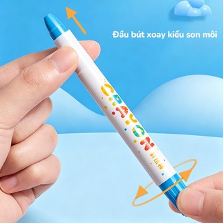Màu Sáp Dầu Vẽ Bút Xoay Cho Bé An Toàn Không Độc Hại Màu Sắc Tươi Sáng Cầm Vừa Tay Đồ Dùng Mỹ Thuật DIY