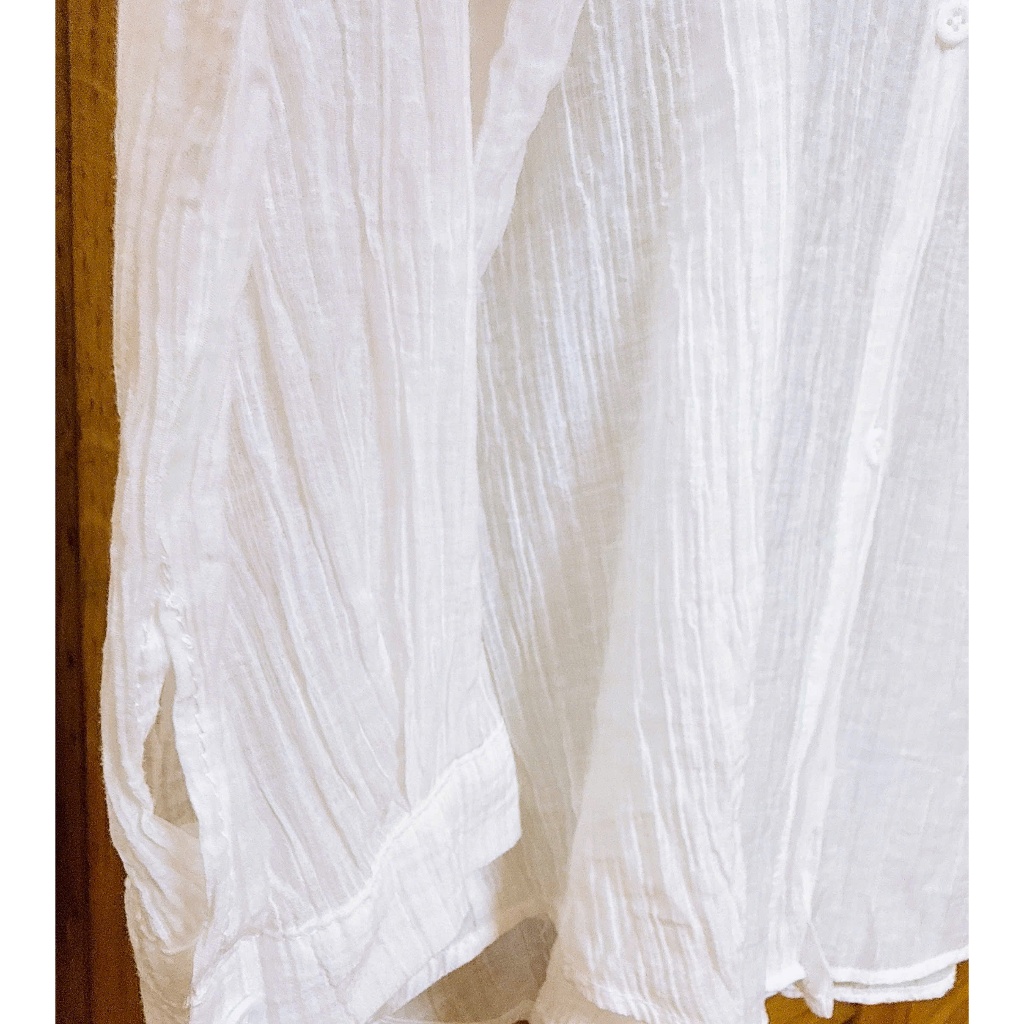 Áo sơ mi mỏng màu trắng khoác ngoài của nữ - 2 Hand (Size XL)