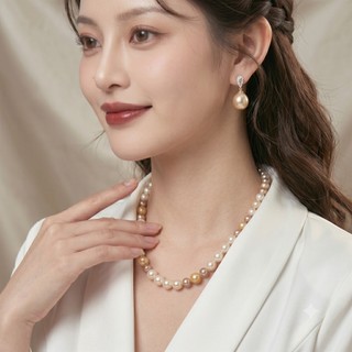 [ DAISYN ] N990 vòng cổ ngọc trai 12li mix màu trắng kem vàng, dây chuyền ngọc trai nhân tạo , chuỗi hạt ngọc