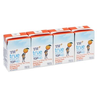 Thùng 48 hộp 110ML sữa chua uống tiệt trùng TH true YOGURT TOPKID hương cam tự nhiên(110 ml x 48)