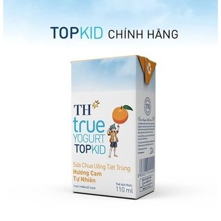 Thùng 48 hộp 110ML sữa chua uống tiệt trùng TH true YOGURT TOPKID hương cam tự nhiên(110 ml x 48)
