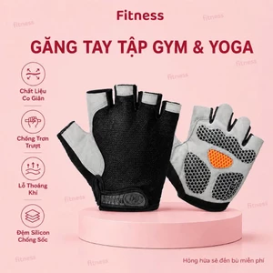 Găng Tay Thể Thao Cao Cấp - Găng Tay Xỏ Ngón Chống Trượt, Thoáng Khí Phù Hợp Tập Gym, Yoga, Đi Xe Đạp, Tập Tạ,Lái Xe...