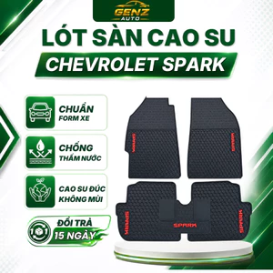 Thảm lót sàn cao su xe Chevrolet Spark đời 2011->2023 hàng chuẩn theo xe chịu lực tốt, chống trơn trươt, không mùi