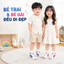 Giày thể thao bé trai, giày cho bé gái UITA quai dán, da chống thấm nước, đế nhẹ êm T3M
