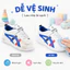 Giày thể thao bé trai, giày cho bé gái UITA quai dán, da chống thấm nước, đế nhẹ êm T3M