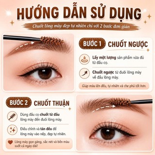 Gel lông mày tự nhiên, Mascara chải lông mày chống nước và chống mưa, bút kẻ lông mày bền màu