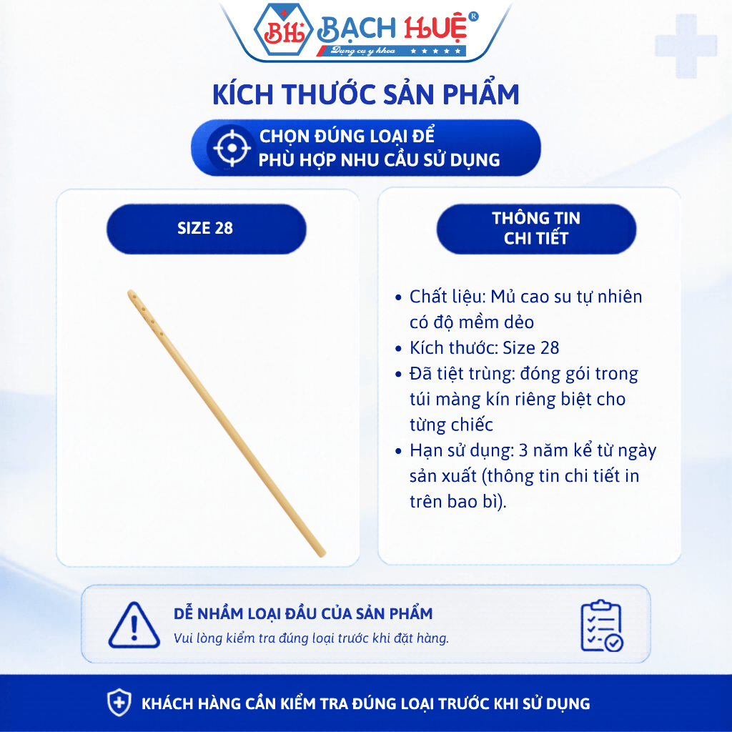 Ống Dẫn Lưu Ổ Bụng Số 28 Chất Liệu Silicon Cao Cấp – Ống Thông Ruột Ngoại Khoa Y Tế Size 28 Vô Trùng