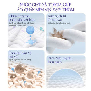 Nước Giặt Xả TopGia Vườn Quyến Rũ Can 2L Thơm Bung Toả, Lưu Hương 72H, Dịu Nhẹ An Toàn Cho Da