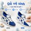 Giày thể thao bé trai đế nhẹ êm chân đi học ngày dài, giày quai dán tiện lợi không dây D4SN