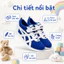 Giày thể thao bé trai đế nhẹ êm chân đi học ngày dài, giày quai dán tiện lợi không dây D4SN