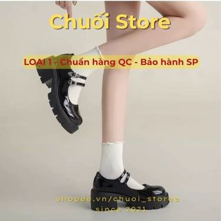Giày lolita nữ da PU tổng hợp dệt vải đế cao su dễ đi thuận tiện nữ tính tinh tế