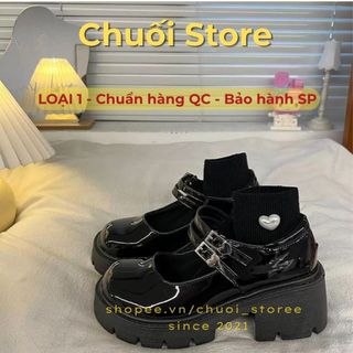 Giày lolita nữ da PU tổng hợp dệt vải đế cao su dễ đi thuận tiện nữ tính tinh tế
