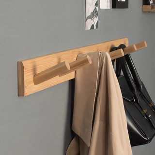 Móc gỗ gắn tường, Móc treo đồ đa năng decor trang trí không cần khoan