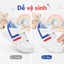 Giày thể thao cho bé UITA quai dán sọc 2 màu, giày bé trai đế siêu nhẹ vận động thoải mái TV1