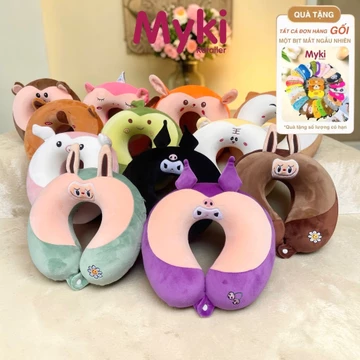 [ Tặng bịt mắt ngủ] Gối Kê Cổ Chữ U Cao Su Non Memory Foam Cao Cấp, Gối Kê Cổ Văn Phòng, Du Lịch
