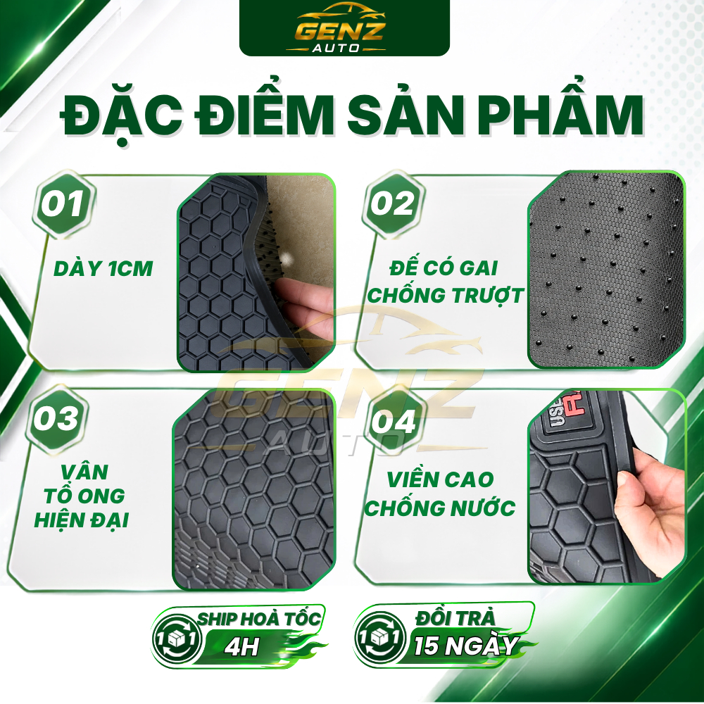 THẢM LÓT SÀN CAO SU xe Toyota Camry đời 2006 -> 2018, 2019 -> nay không mùi, dễ vệ sinh, chuẩn form xe