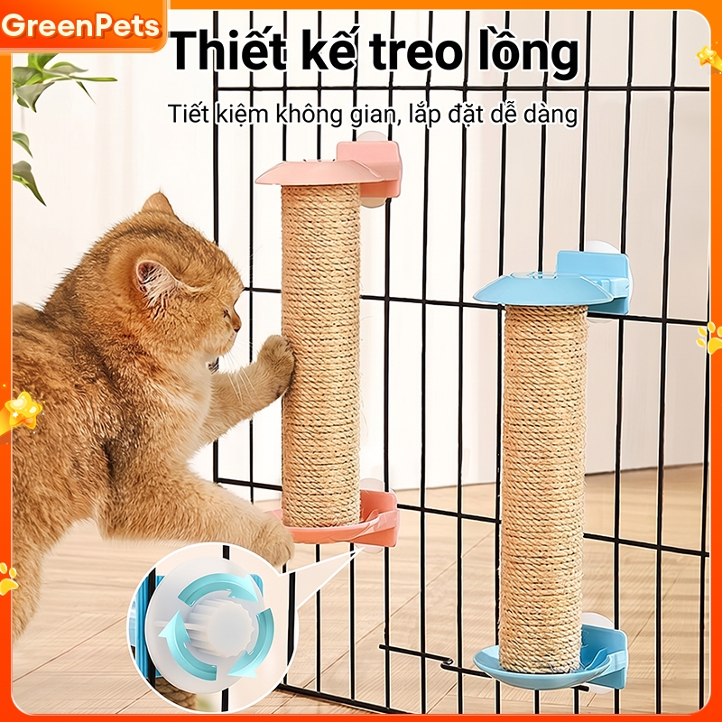 cột cắn móng cho mèo cột cắn móng treo lồng cột cắn móng xơ dừa không chiếm diện tích lắp dễ dàng bảo vệ nội thất