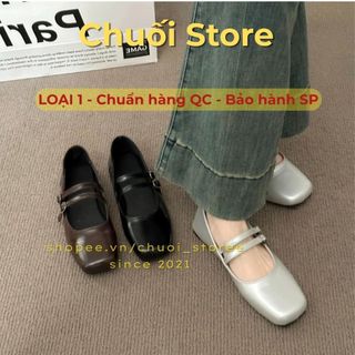 Giày bệt nữ da PU tổng hợp dệt vải đế cao su nhẹ nhàng tiểu thư đáng yêu nữ tính