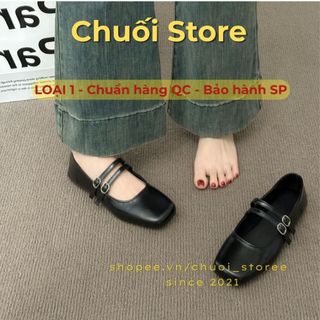 Giày bệt nữ da PU tổng hợp dệt vải đế cao su nhẹ nhàng tiểu thư đáng yêu nữ tính
