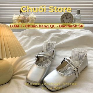 Giày bệt nữ da PU tổng hợp dệt vải đế cao su mang êm vừa vặn nhẹ chân dịu dàng