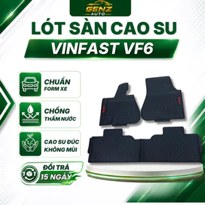 Thảm lót sàn VF6 - Vinfast VF6 - Cao su đúc nguyên khối Không mùi, chuẩn khít form xe, chống trượt