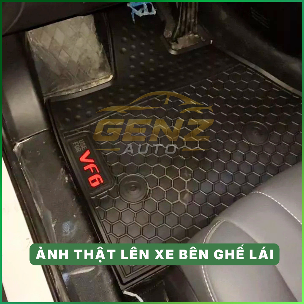 Thảm lót sàn VF6 - Vinfast VF6 - Cao su đúc nguyên khối Không mùi, chuẩn khít form xe, chống trượt